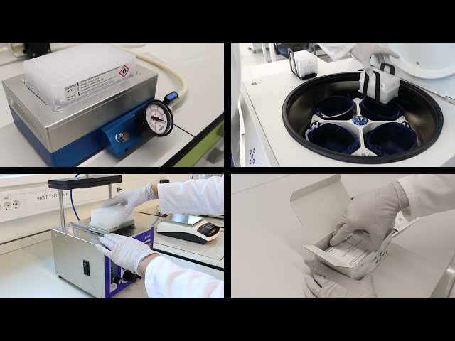 Screening and Purification for Large Biomolecules in Multi-Well Plate Design